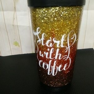 Coffee Ombre Glitter Tumbler